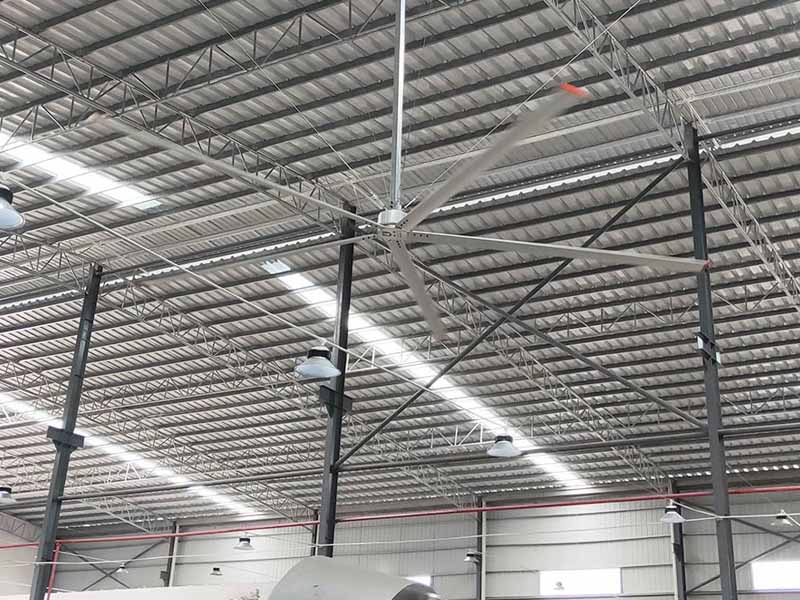 High Volume Low Speed Ceiling Fan Installed in Korean Warehouse