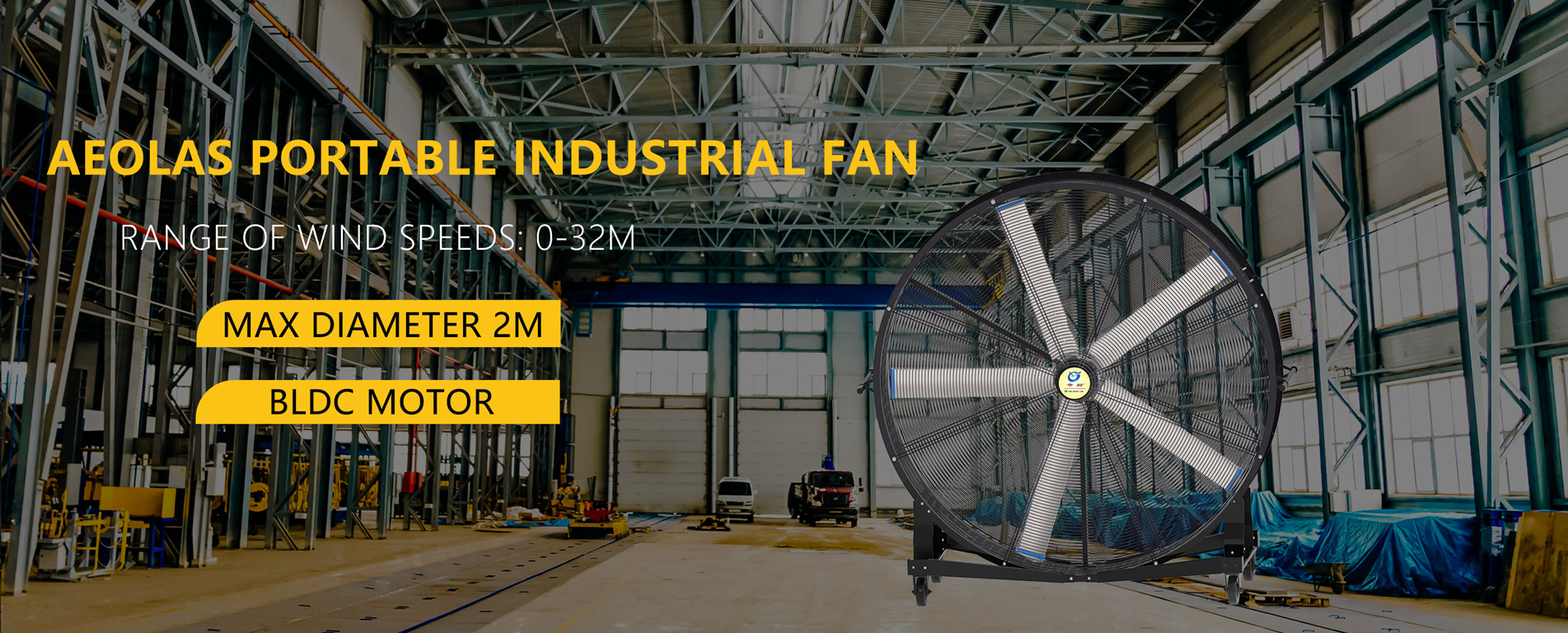 Aeolas HVLS Portable Industrial Fan