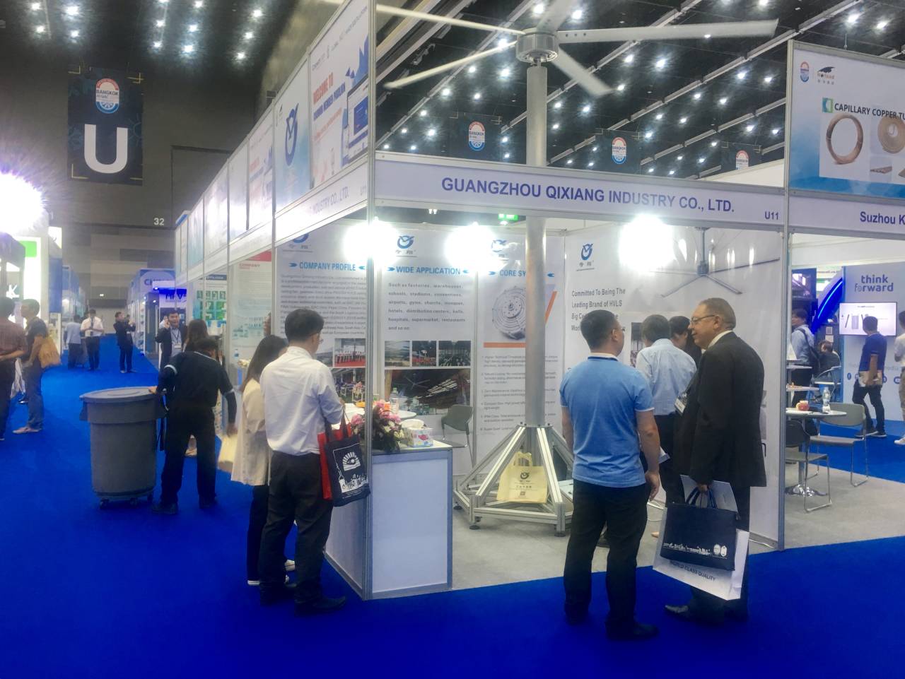 Qixiang HVLS fan the first time to appearance at BITEC of Bangkok RHVAC 2019 